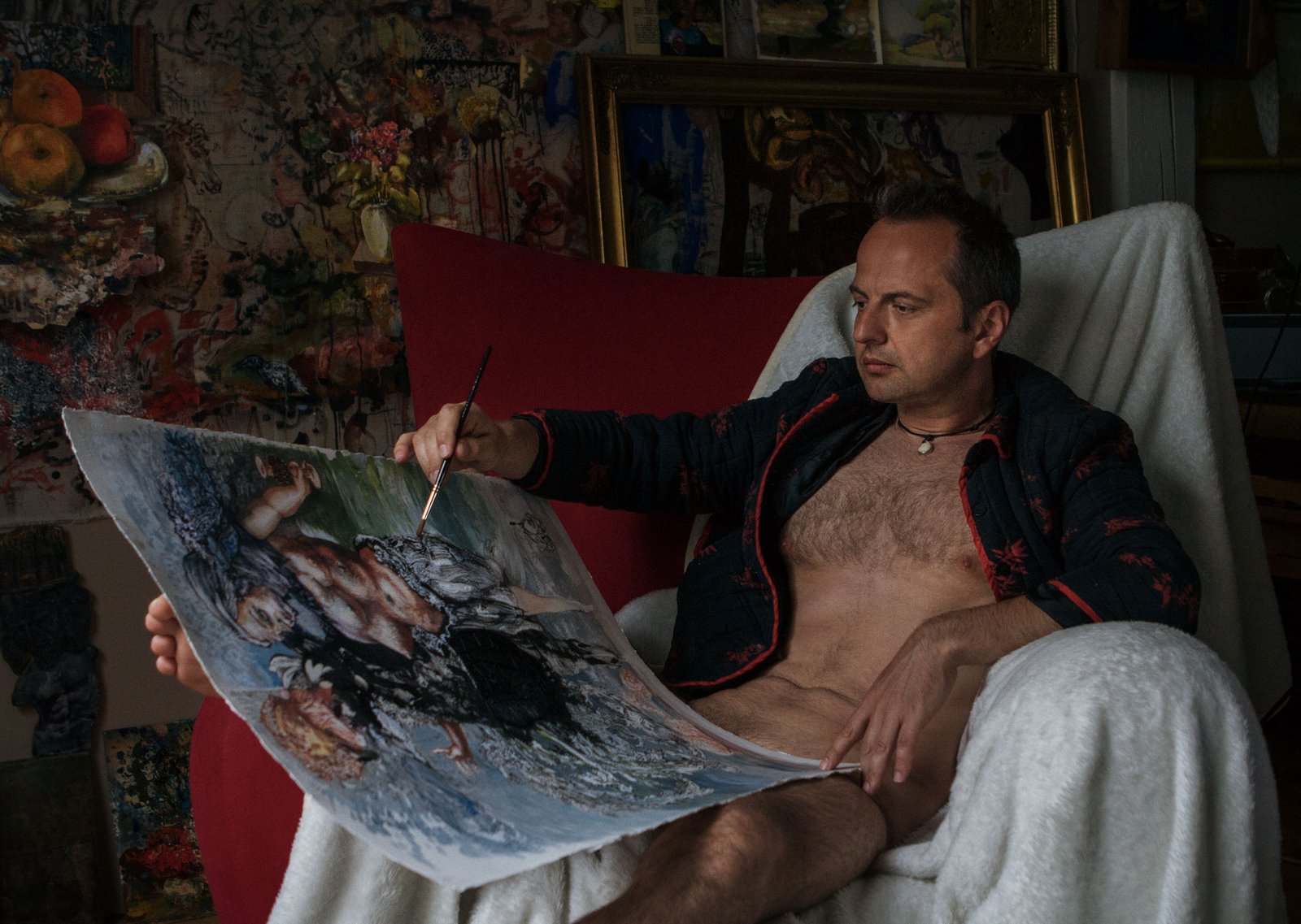 Milo Dlouhy Painting Nude